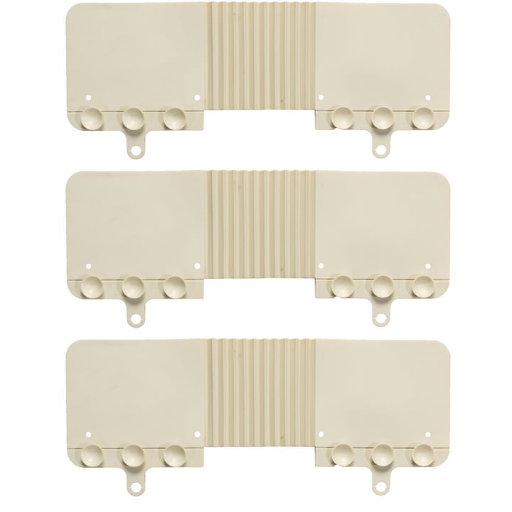 3er-set Spritzschutz Für Spülbecken, Qttvbtna, Weiches Silikon, Saugnapfbefestigung, Vielseitig, 17 X 42,5 Cm, Beige