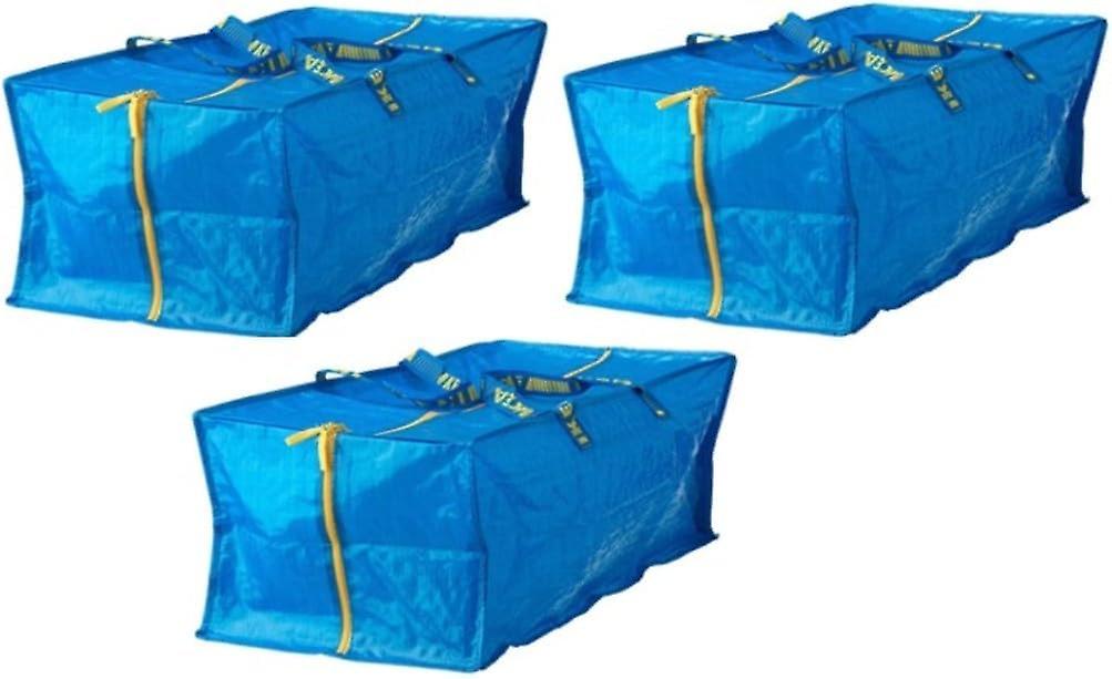 Set Mit 3 Blauen Aufbewahrungsbeuteln – Stoffbeutel, Kleiderschrank-organizer, Wiederverwendbare Aufbewahrungshüllen