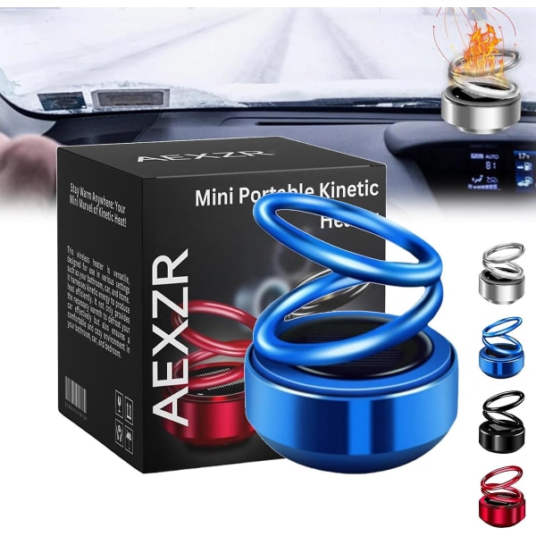 Mini-tragbarer Kinetischer Heizlüfter, Kabelloser Kinetischer Heizlüfter Für Zimmer, Badezimmer, Fahrzeug, Blau