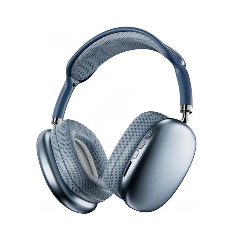Leichte, Kabellose On-ear-kopfhörer Mit Bluetooth 5.0, Aktiver Geräuschunterdrückung, Faltbarem Design Und Gepolsterten Ohrmuscheln. Blau