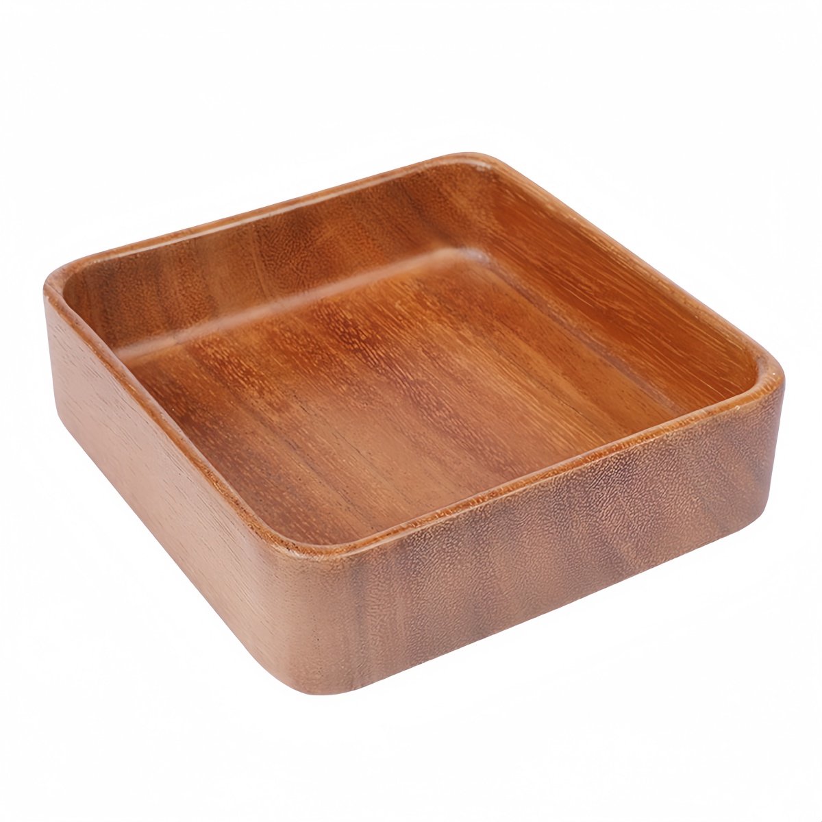 1 Nappe Carrée En Bois D'Acacia (15 X 15 X 4,5 Cm) - Idéale Pour La Table Du Salon, Le Buffet Ou La Corbeille À Fruits. Couleur : Marron.