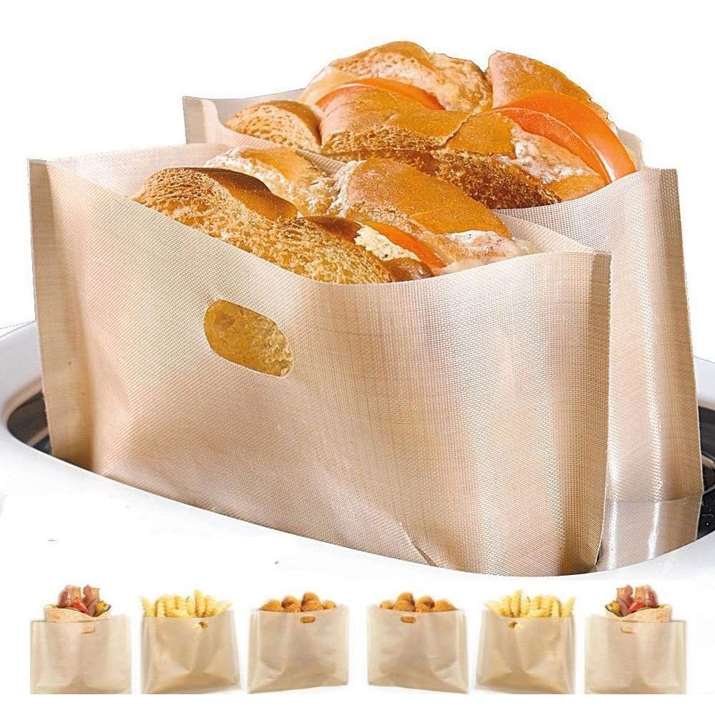 12-teiliges Backmatten-set – Antihaftbeschichtung – Wiederverwendbar – Hitzebeständig – Leicht Zu Reinigen – Ideal Für Toast – 16 X 16,5 Cm – Braun