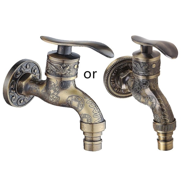 Robinet D'Eau En Bronze Antique, Robinet De Piscine, Robinet De Jardin Extérieur À Débit Rapide Et Unique D'Eau Froide, Bronze