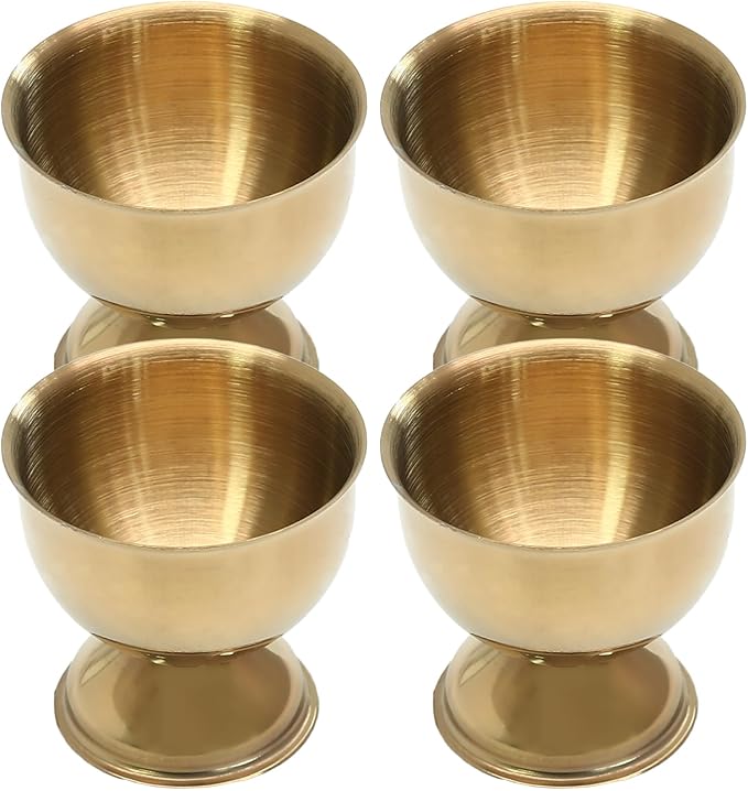 Boîte À Œufs 4 Pièces - Support À Œufs - Plateaux À Œufs - Convient Pour Conserver Les Œufs À La Coque - Couleur Dorée