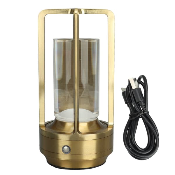 Wiederaufladbare Led-tischleuchte Mit Touch-funktion – Kabelloser Dimmer, 3 Farben, Gold