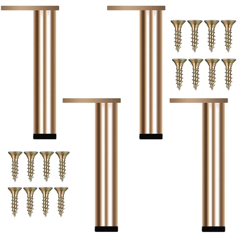 4 Verstellbare Sofabeine (25 Cm), Goldene Betthaken, Moderne Tischfüße, Ersatzteile Für Möbel Und Schränke, 4er-set