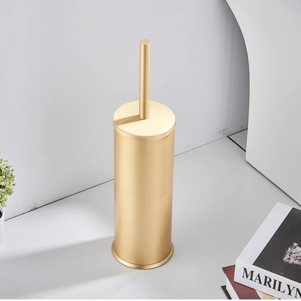 Aluminium-toilettenbürsten-set Mit Goldenem Bürstenhalter, Badezimmerreinigungszubehör, Bodenbürste Für Die Haushaltsreinigung