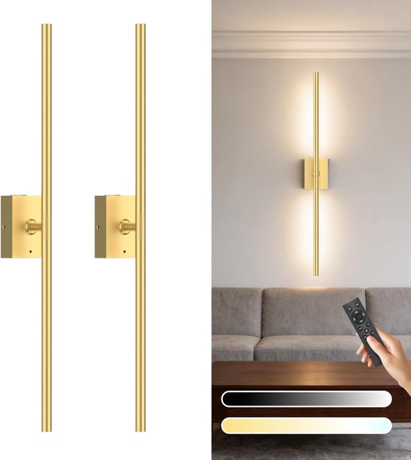 Minimalistische Goldene Led-wandleuchte, Moderne 8-w-innenleuchte, Eleganter Langer Streifen, Kaltweißes Licht (6000 K), Ideal Für Wohnzimmer Und Flur.