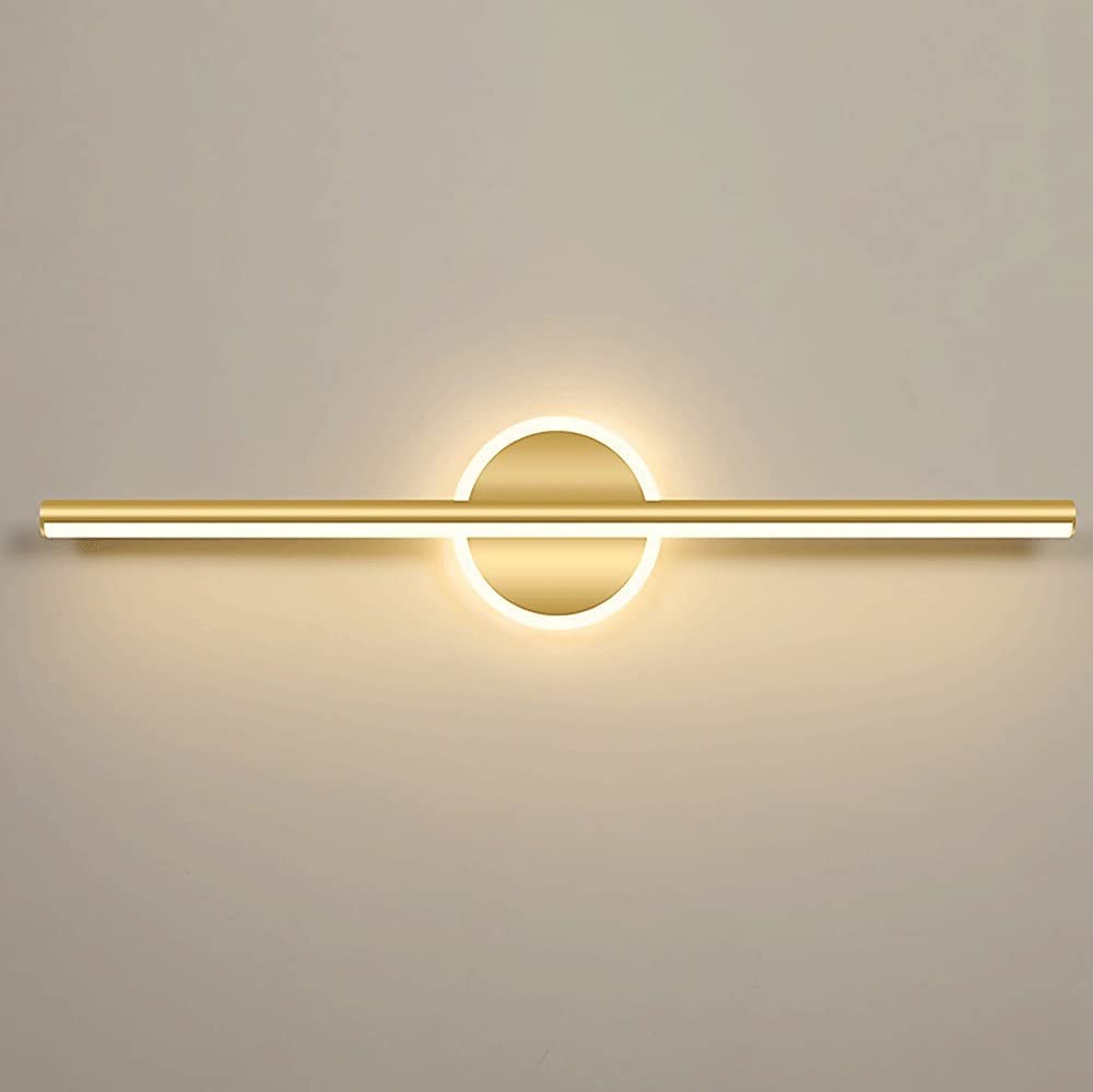 Goldene Wandleuchte Für Schminktischspiegel, Moderne Led-schminktischleuchte, Warmweißes Make-up-licht 10w, Metall-spiegelstrahler.