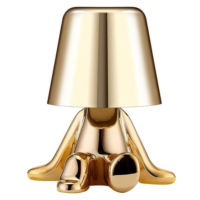 Goldene, Berührungsempfindliche Nachttischlampe, Kreatives Kabelloses Nachtlicht Für Büro, Akzentbeleuchtung Für Zuhause, Tragbares Designer-nachtlicht Mit Berührungsempfindlichkeit, Ideal Fürs Schlaf