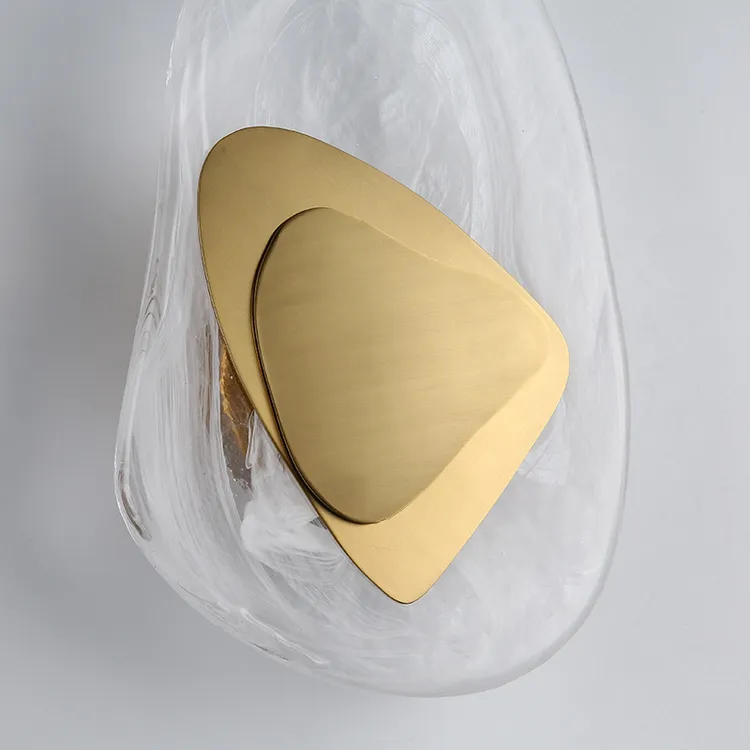 Goldene Led-wandleuchte Für Wohn- Und Schlafzimmer, Kreative Beleuchtung, 3-farben-dimmer, Moderne Akzentlampe
