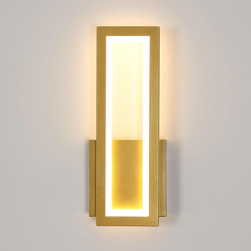 Moderne 27-w-led-wandleuchte, Goldfarbenes Acrylgehäuse, Warmweißes Licht (3000 K) Für Wohnzimmer, Flur Und Treppenhaus, 32 Cm