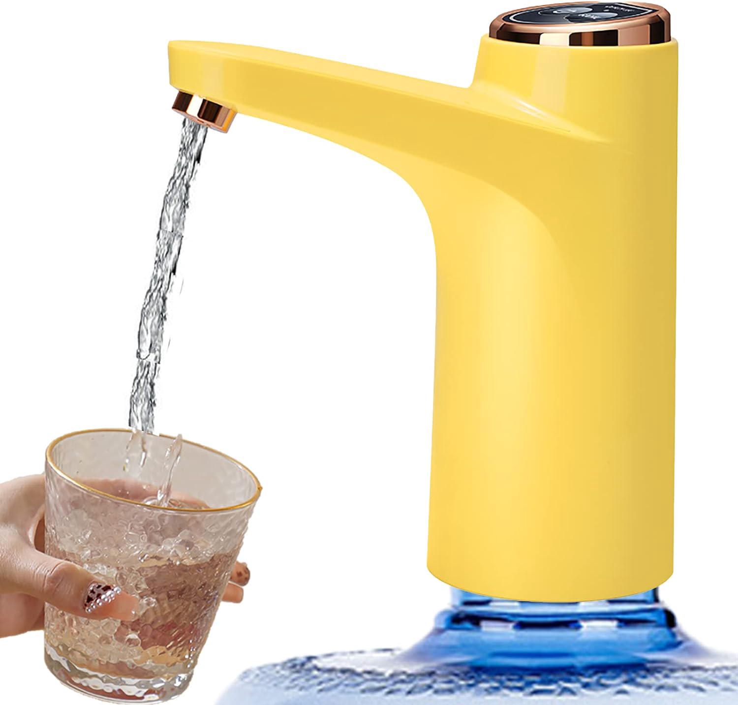 5-gallonen-wasserspender, Tragbare Wasserpumpe Mit Zwei Tasten, Großes Fassungsvermögen Mit Usb-ladefunktion, Für 5-gallonen-flaschen, Vielseitig Und Praktisch (gelb)