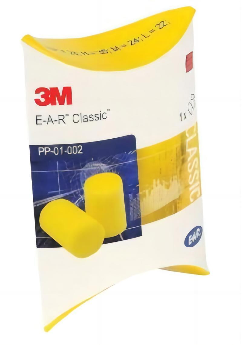 3m Ear Classic Ohrstöpsel, 50 Paar Einzeln Verpackt, Gelb, Snr 28 Db, Geräuschdämpfender Gehörschutz