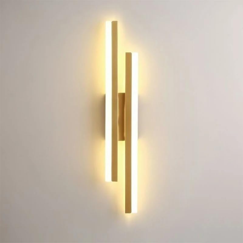Applique Murale Led Moderne Dorée, 16 W, Pour Chambre, Salon, Hôtel, Escalier, Lumière Blanche 6000 K, 48 Cm