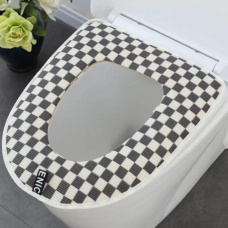 1 Siège De Toilette Imperméable Pour Usage Domestique (gris), Siège De Toilette Universel Avec Fermeture Éclair, Coussin Chauffant, Compatible Avec La Plupart Des Toilettes (sans Autocollants)