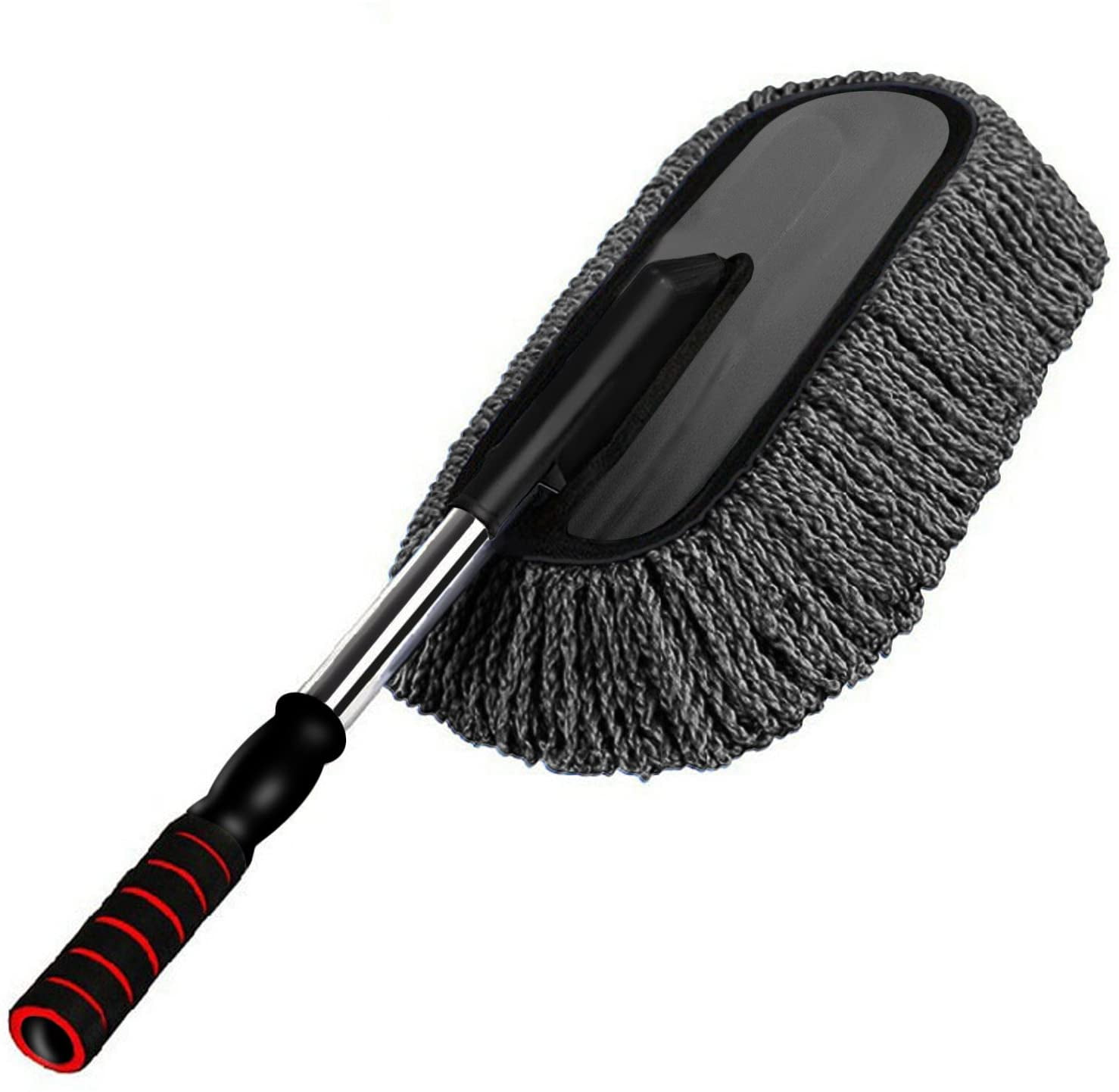 Limpiador De Polvo Retráctil Para Automóvil, Cepillo De Plumero De Microfibra Para Lavado De Autos Con Mango Telescópico Extraíble Para Automóvil, Hogar (gris) Sailing Electrónica