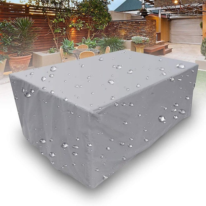 Ensemble De Mobilier De Jardin, Résistant À L'Eau, Résistant Aux Uv, Gris, 123x61x72 Cm