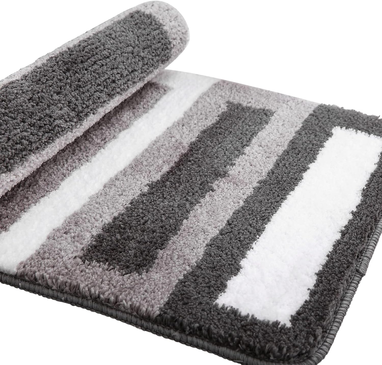 Tapis De Bain Antidérapant Tapis De Cuisine Tapis Salle De Bain Moelleux Tapis De Douche En Microfibre Douce, Séchage Rapide-40 X 60cm（gris）