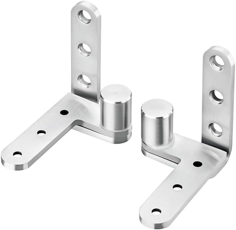 Charnière De Porte Pivotante En Acier Inoxydable, Charnières Pivotantes À Axe Central Invisibles, 2 Charnières À Pivot Central, 80 X 80 Mm (argent)