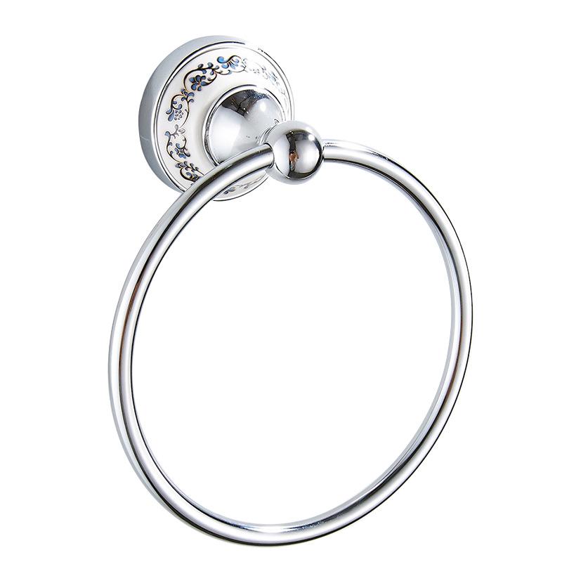 Wandmontierter Handtuchhalter Aus Keramik Für Badezimmer (silber) – Handtuchstange Aus Edelstahl Mit Fein Graviertem Sockel Und Polierter Oberfläche