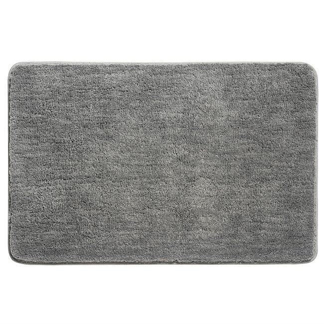 Rutschfeste, Saugfähige Und Ultraweiche Badezimmermatte Aus Verdickter Mikrofaser, Flauschige Duschmatte, Grau, 50 X 80 Cm