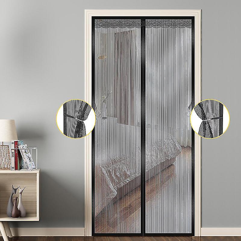 Magnetisches Moskitonetz Für Schiebetüren, 80 X 210 Cm, Ohne Bohren, Insektenschutz Für Innenräume, Terrasse Und Eingangsbereich, Grau