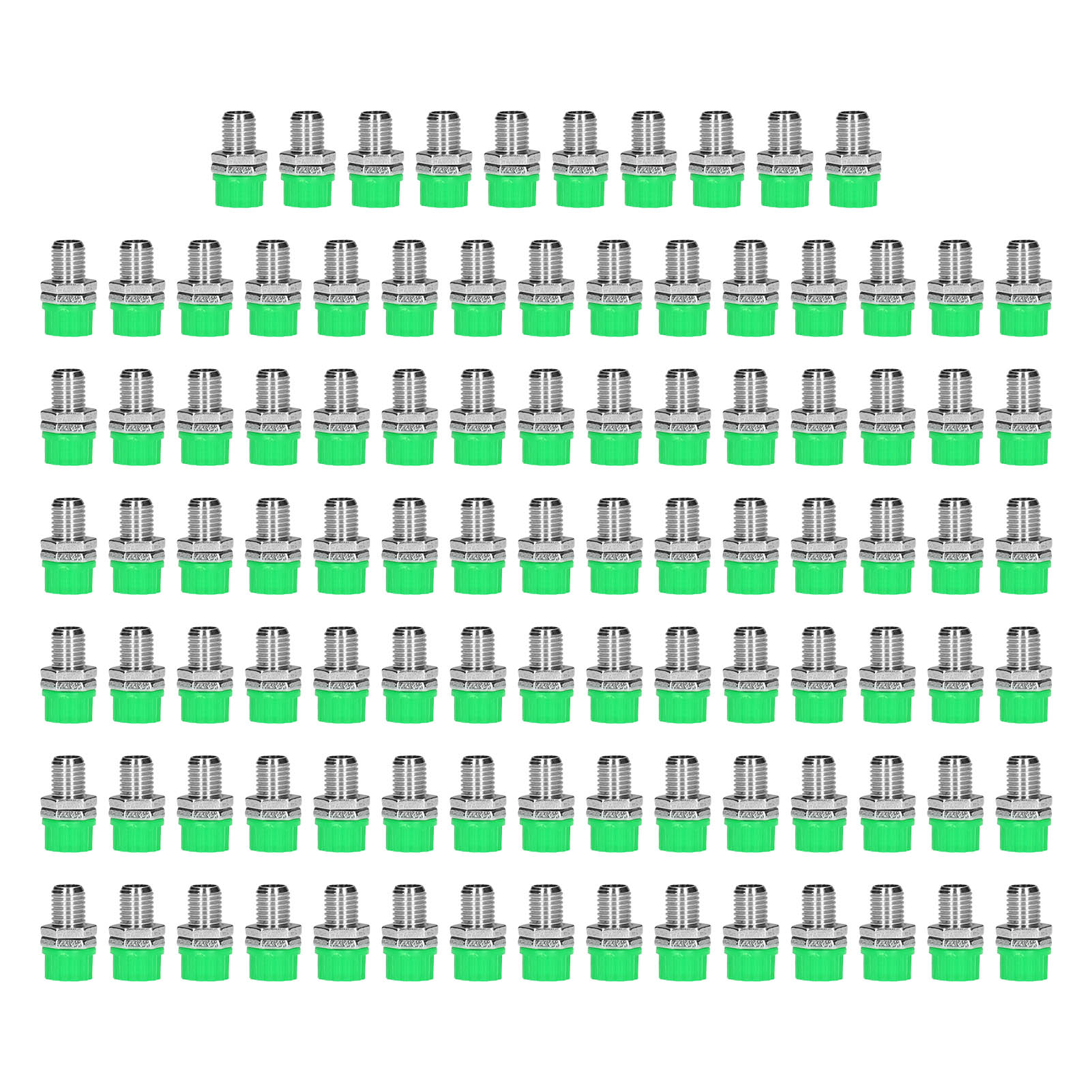 100pcs Connecteurs Banane 4mm, Bornes De Câblage Pour Équipements Électroniques Industriels, Vert
