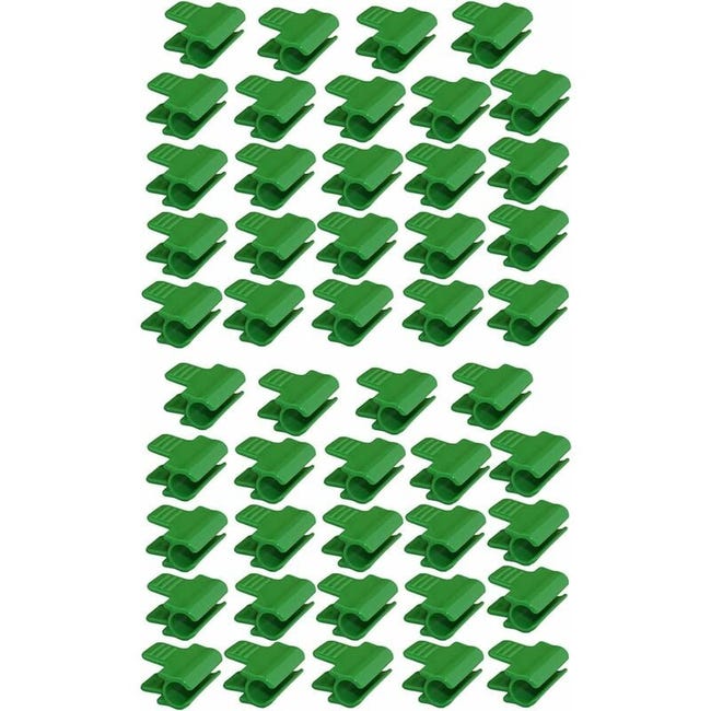 Lot De 48 Colliers De Serrage Pour Tuyau D'Arrosage, Accessoires Pour Abri De Jardin, Diamètre Extérieur 16 Mm, Clips En Plastique Pour Serre, Vert