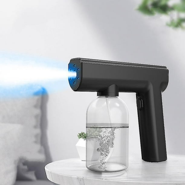 Nébuliseur Désinfectant, Pistolet À Vapeur Nano Rechargeable, Spray Ulv Électrique Portable Avec Atomiseur À Lumière Bleue Pour L'Extérieur, L'Intérieur Et Les Ménages.
