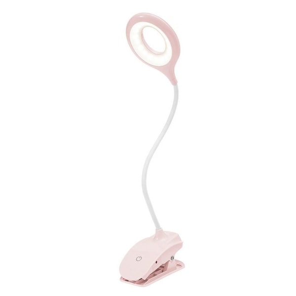 Led-skrivbordslampa, Ögonvänlig Klämlampa, Klämlampor, Läslampor, Rosa