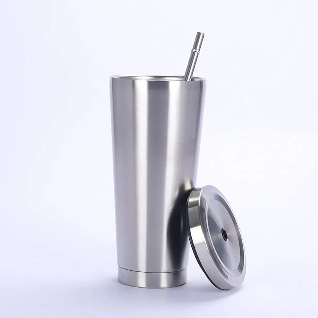 Mug Isotherme En Acier Inoxydable De 750 Ml (25 Oz) Avec Paille Et Couvercle Étanche, Idéal Pour Les Boissons Chaudes Ou Froides.
