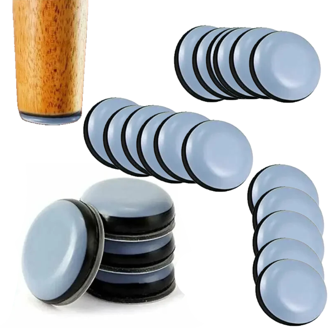 24 Patins En Téflon Pour Meubles, 25 Mm (ronds) – Patins Pour Meubles – Patins En Ptfe, Patins Adhésifs En Téflon Pour Meubles, Patins Pour Chaises, Canapés, Bureaux, Tables