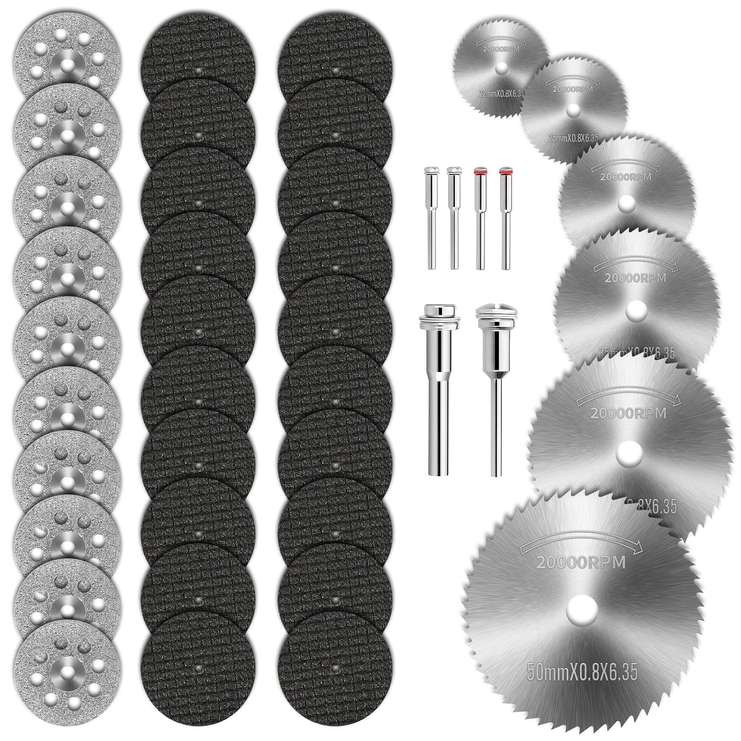 42 Disques De Coupe/accessoires Qttvbtna, Lames Diamantées Et Hss, Multifonctionnels, 32 Mm, 6 Ciseaux