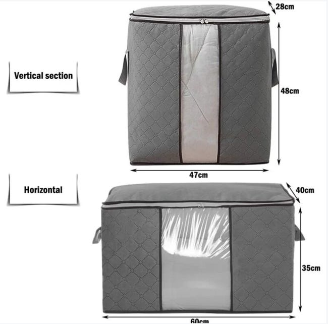 Pièces Sacs De Rangement Grande Capacité Pour Couette, Édredons, Housse De Vêtements En Tissu Non Tissé (sku Produit : 96260973 Sku Offre : Lehua25.5.29-7)