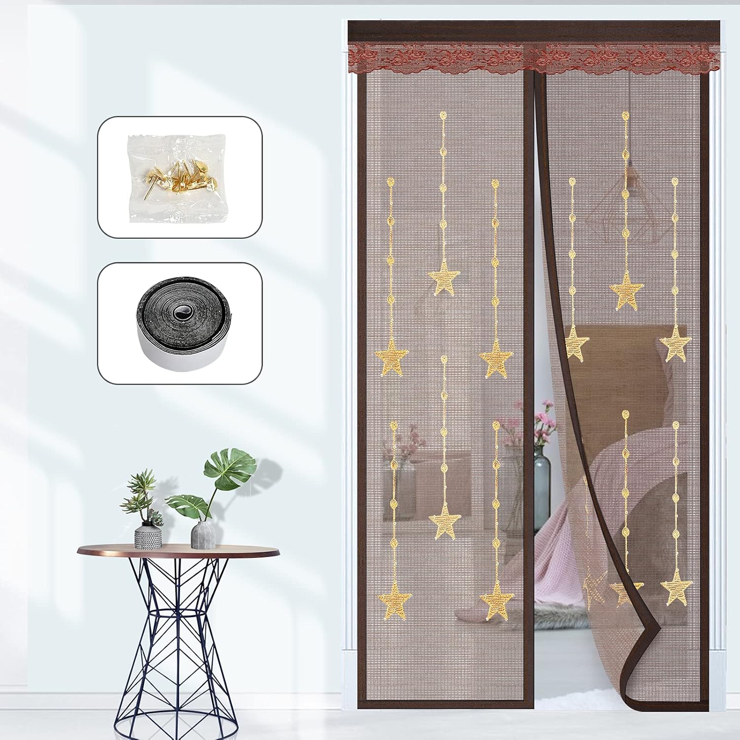 Moustiquaire De Porte De Balcon, Rideau Magnétique Anti-insectes, Sans Perçage, 90 X 220 Cm