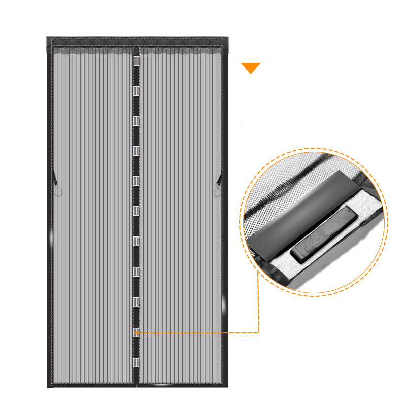 Rideau De Porte Contre Insectes 80x200cm Magnétique (bandes Noires + Velcro + Clous)