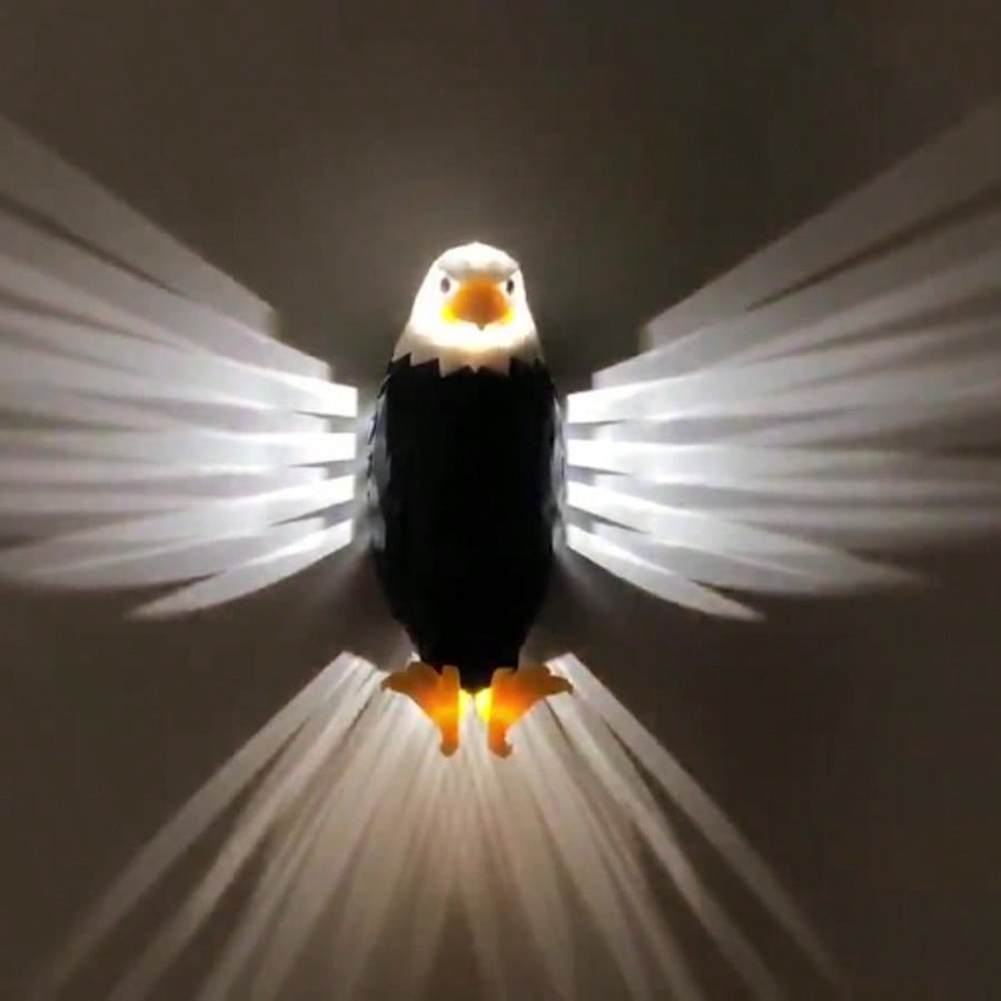 Adlerlampe, Moderne Kreative Lademagnet-dekorationsatmosphärenlampe, Tierprojektions-weißkopfseeadler-wandlampe, Dekorative Beleuchtung