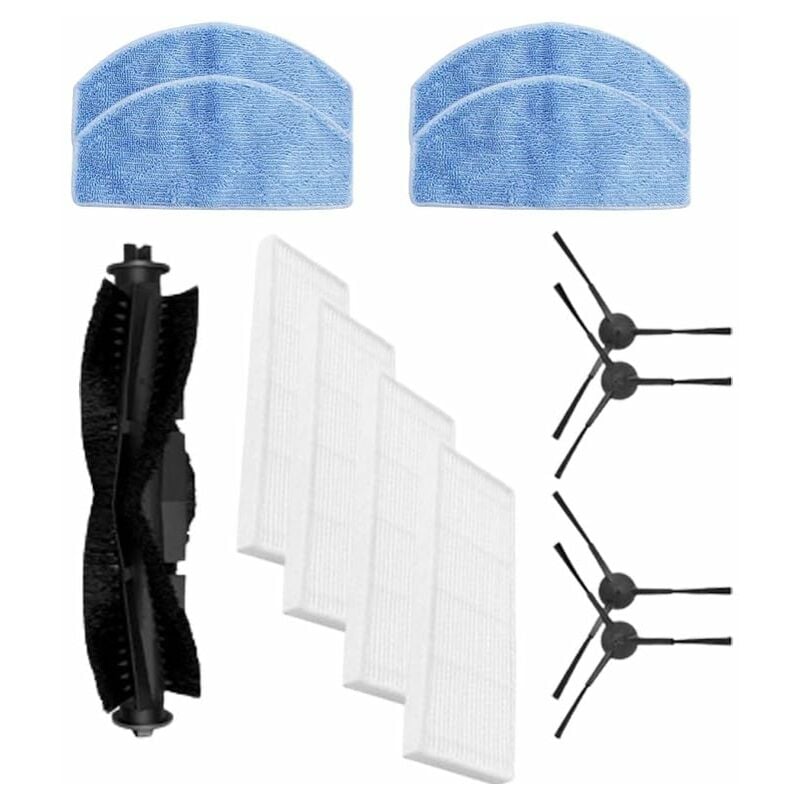 Kit D'Accessoires Pour Aspirateur Robot G8000/g8000 Pro/honiture G20/laresar Evol 3, Accessoires De Rechange Avec 1 Brosse Principale, 4 Brosses Latérales, 4 Filtres Hepa, 4 Lingettes