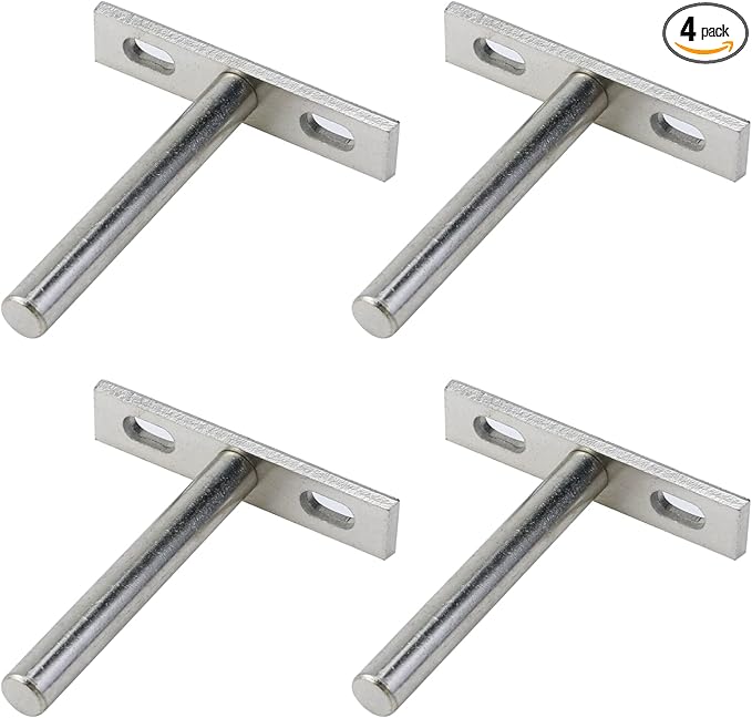 Antrader Soportes De Estante Flotantes, Soportes Para Estantes Ciegos De 3 Pulgadas (pequeños), Soportes Invisibles Para Colgar Para Proyectos De Bricolaje, Juego De 4