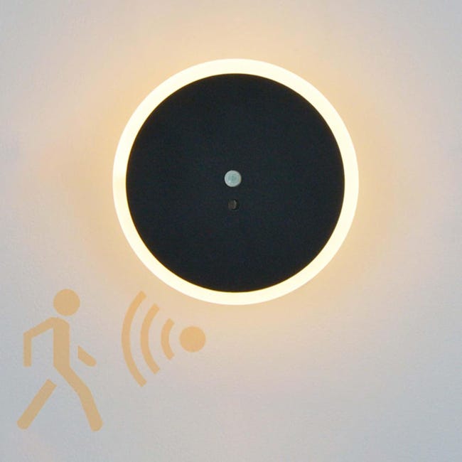 Applique Murale Led Rechargeable À Piles, Éclairage D'Intérieur Avec Détecteur De Mouvement (noir, Lumière Chaude) (sku Produit : 96775605 Sku Offre : Mkh25.7.21-15)