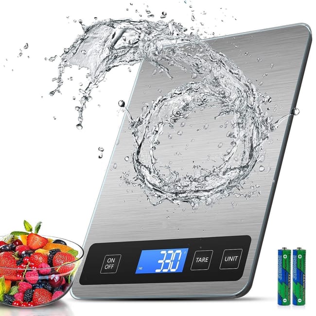 Balance De Cuisine Numérique 15 Kg Pour La Préparation Des Repas, Pèse Alimentaire Électronique En Acier Inoxydable Avec Précision De 1g, Écran Lcd