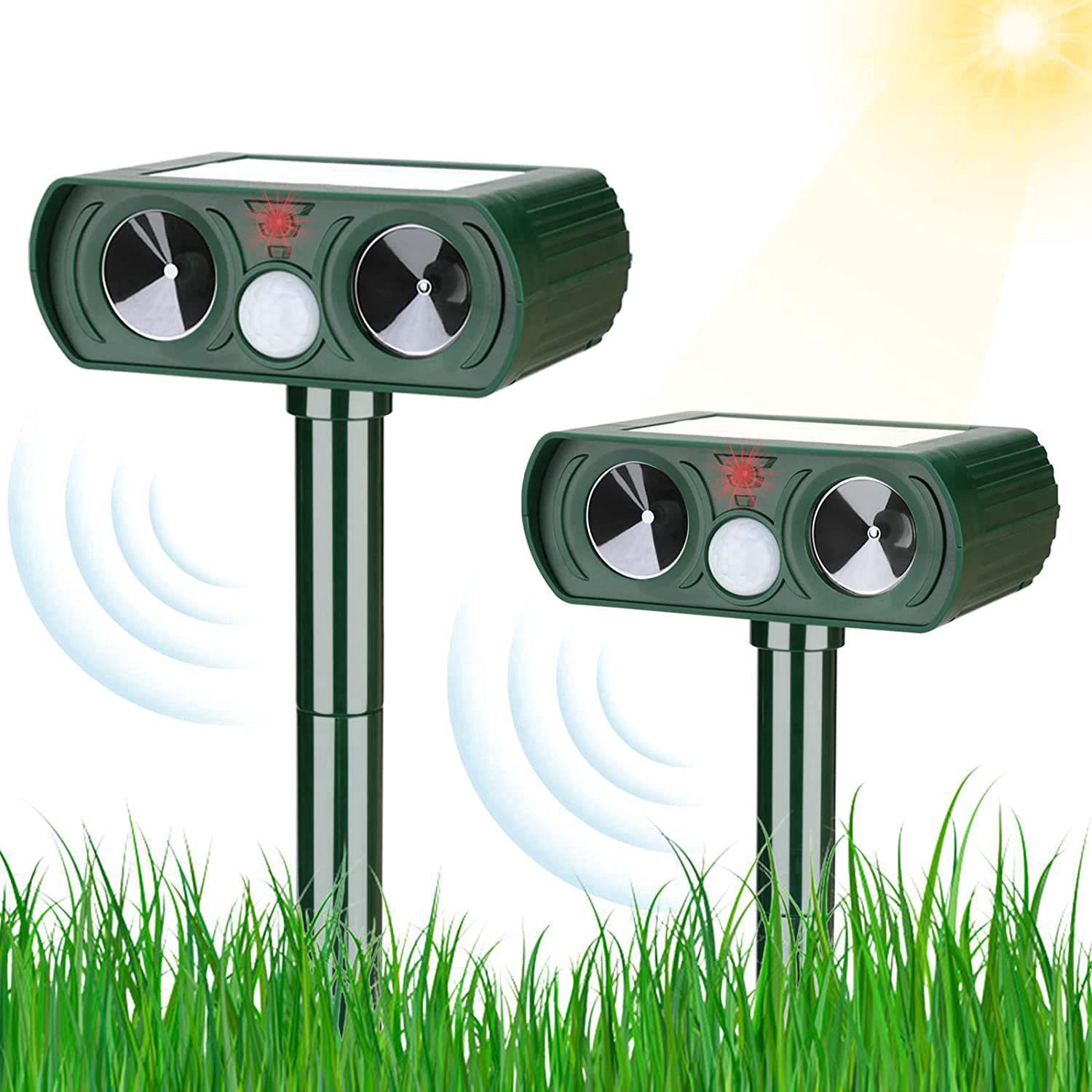 Pièces Répulsif À Ultrasons Pour Chat, Répulsif À Ultrasons Pour Chat En Plein Air, Répulsif Pour Chien, Chargé À L'Énergie Solaire, Chargement Usb