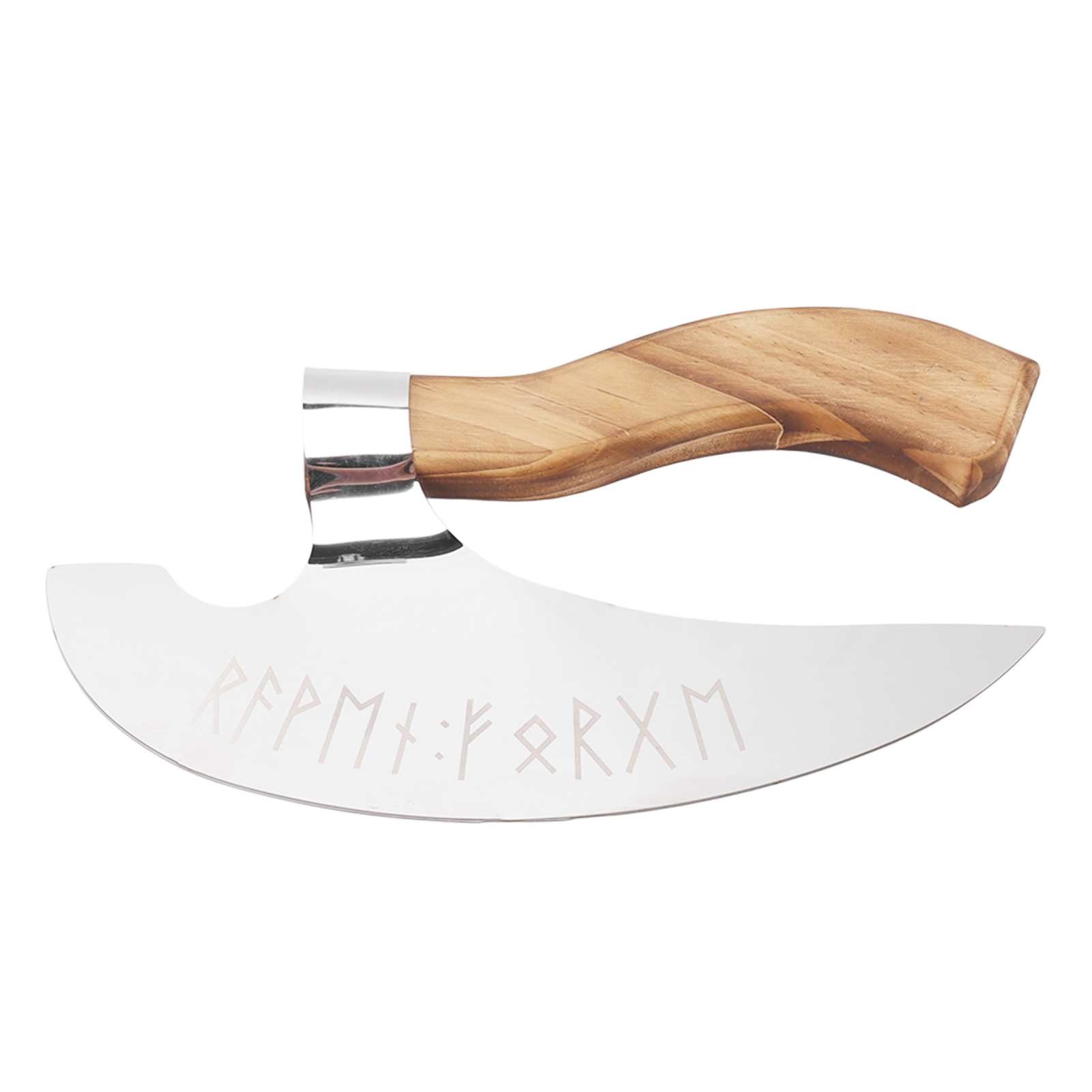 Hachette À Pizza Viking Artisanale En Acier Inoxydable, Coupe-pizza Médiéval Avec Manche En Pin, Pour La Maison, Les Restaurants Et Les Bars.