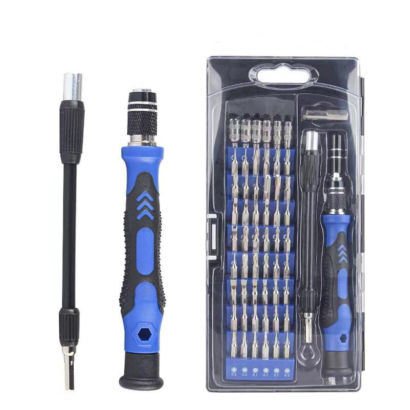 Ensemble De Tournevis Multifonctions Bleu 58 En 1 Avec Poignée Pour Téléphone Portable, Smartphone, Console De Jeux, Tablette Et Pc.