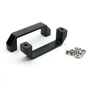 Poignée En Plastique (2 Pièces), Poignée En Nylon Avec Entraxe De 180 Mm, Poignée Noire Pour Porte De Boîte À Outils Ou D'Armoire Électrique