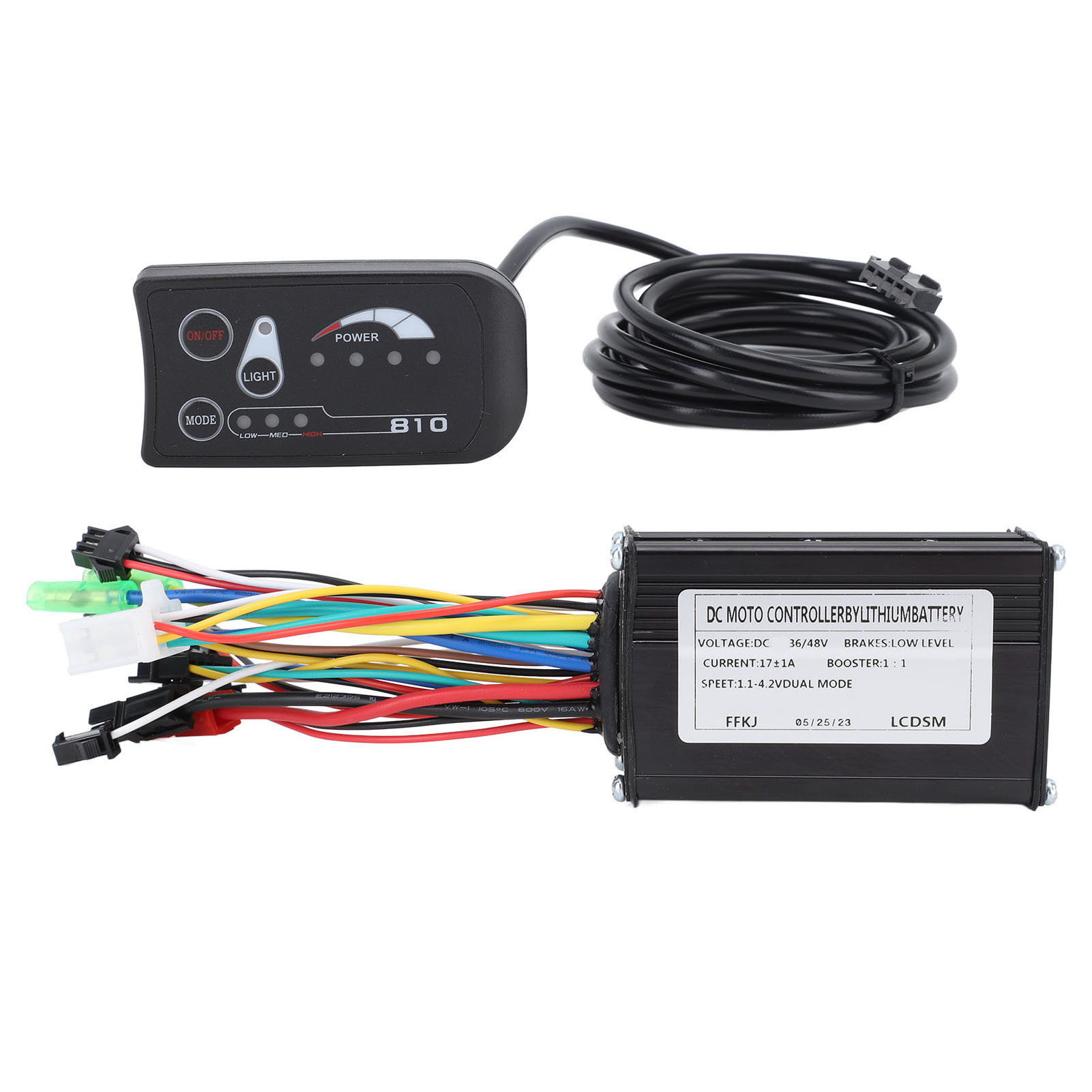 Kit De Conversion Vélo Électrique Avec Contrôleur Triple Mode 17a Et Panneau S810 - 250w/350w