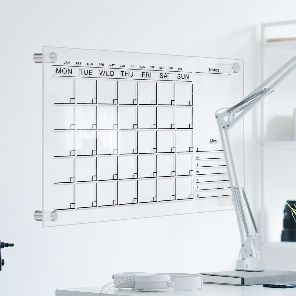 Agenda Hebdomadaire En Acrylique, Tableau D'Affichage Suspendu, Tableau Blanc Effaçable Transparent, Conseils Pour Mémos