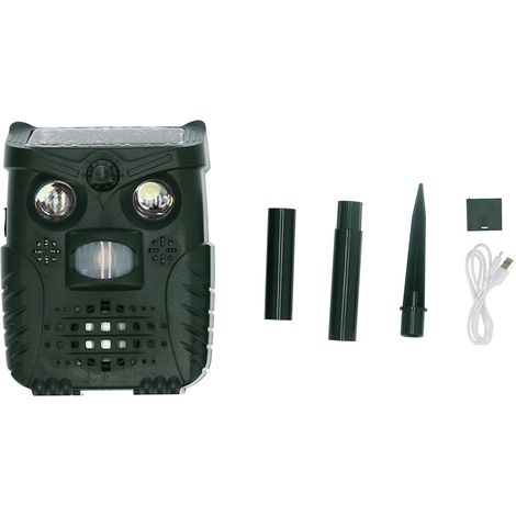 Répulsif Solaire Ultrason 4 Vitesses Anti-rongeurs Étanche Pour Jardin Extérieur