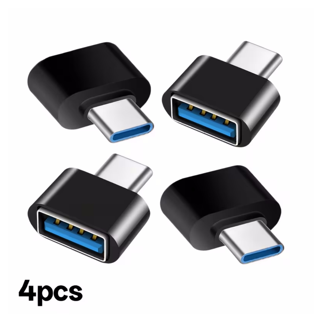 Lot De 4 Convertisseurs Usb-c Vers Usb Pour Macbook, Samsung Galaxy, Pc, Tablette Et Périphériques